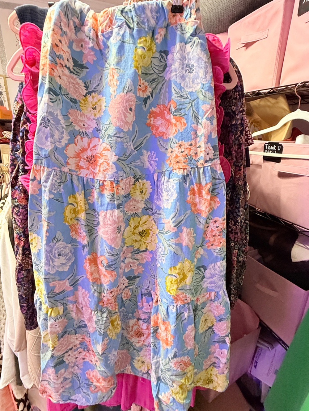 LOFT Floral Tiered Pastel Sundress